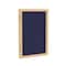 Ghent Enclosed Bulletin Board, 1 Door, Fabric, Oak Frame, 3 ft H x 2 in W, Blue PW13624F-93 - alternate 1